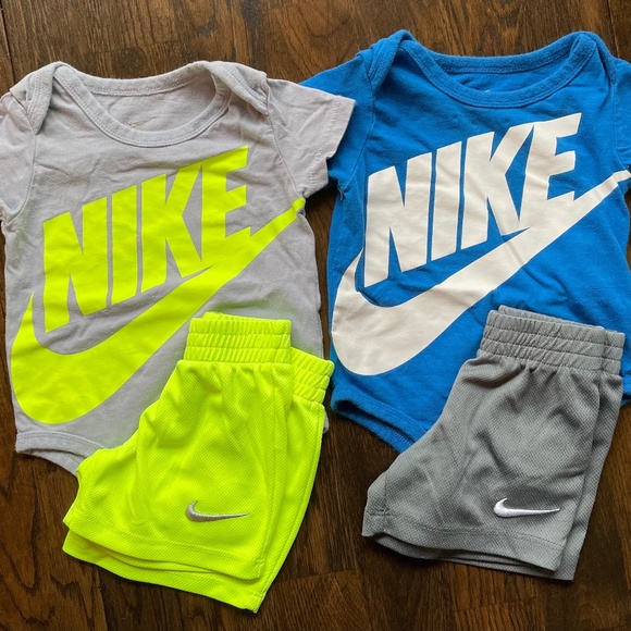 Nike Other - Nike short sleeve onesies and shorts
